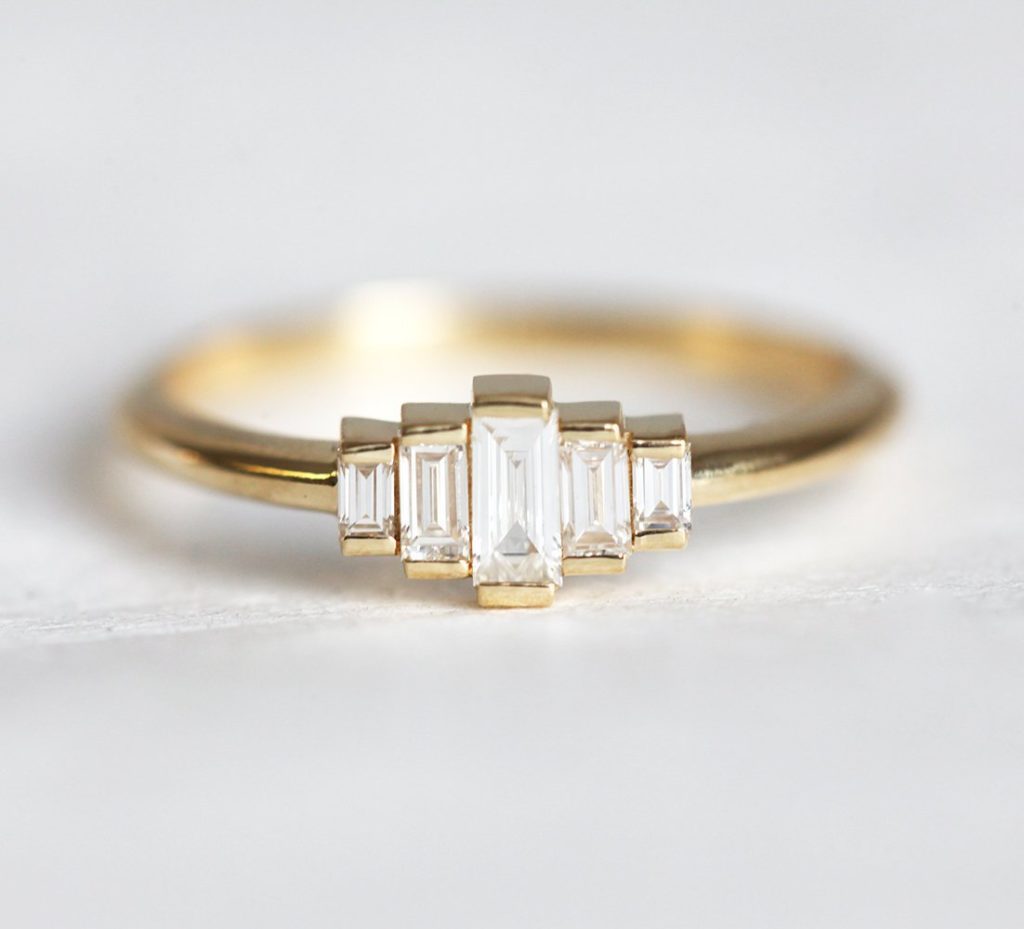 Olivia Art Deco Diamond Engagement Ring