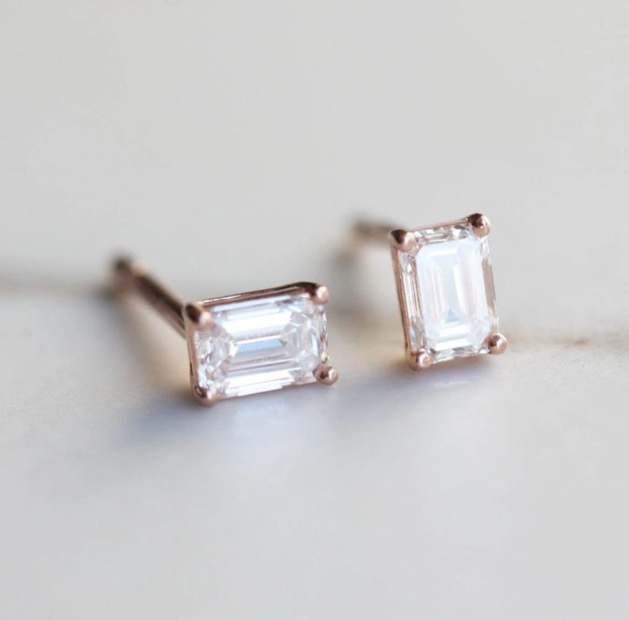 Emerald-Cut-Diamond-Earrings